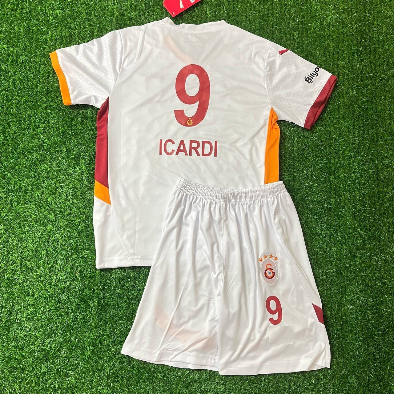 Mauro Icardi 9 Galatasaray Beyaz Cocuk Formasi KinderTrikot Kids Kit Set Maillot Enfant