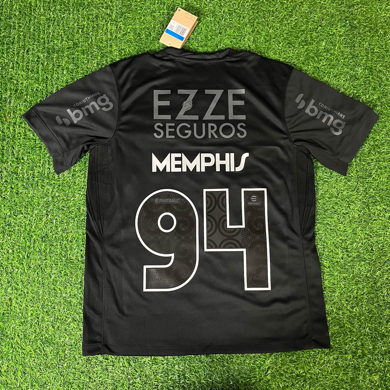 Memphis Depay #94 Corinthians Black Kit Jersey Trikot Maillot Maglia Camiseta