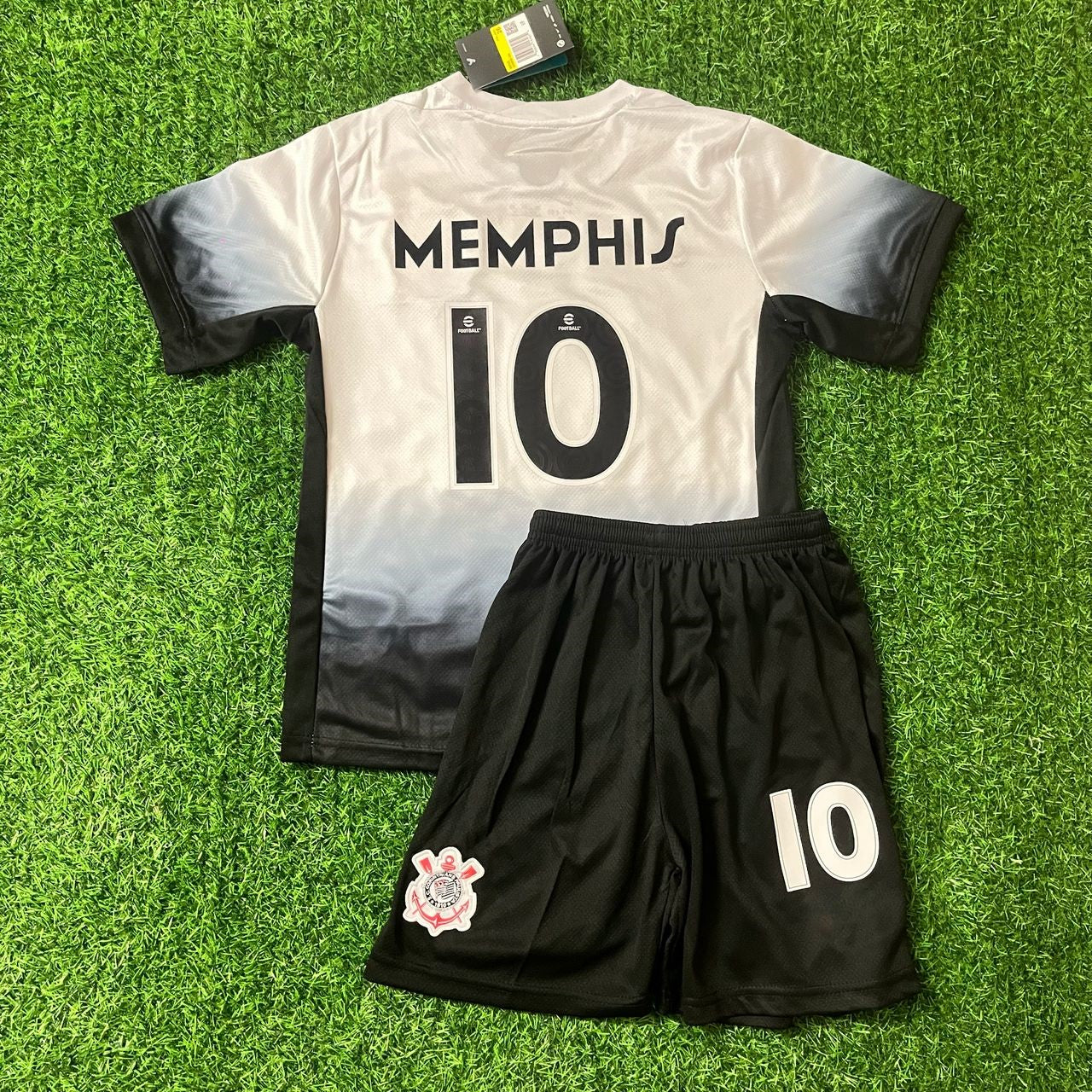 Memphis Depay Corinthians #10 Kids Kit Jersey KinderTrikot Maillot Maglia Camiseta