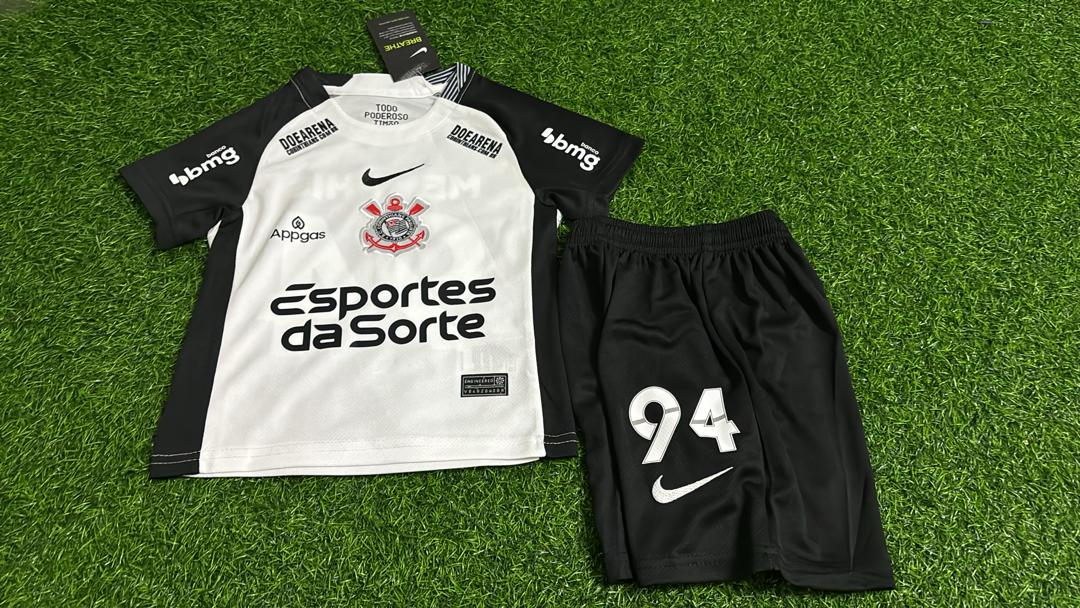 Memphis Depay Corinthians Kids Football Jersey Kit EnfantMaillot