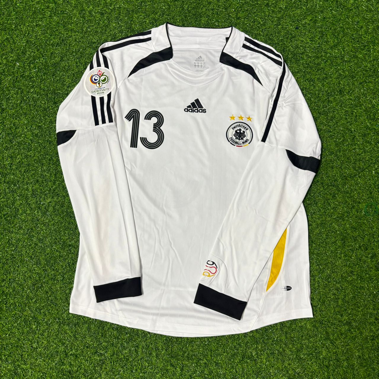 Germany World Cup 2006 Michael Ballack Long Sleeve White Football Jersey