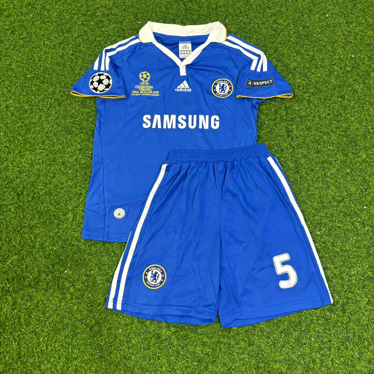 Michael Essien Chelsea 2008 Final Kinder Kids Football Jersey
