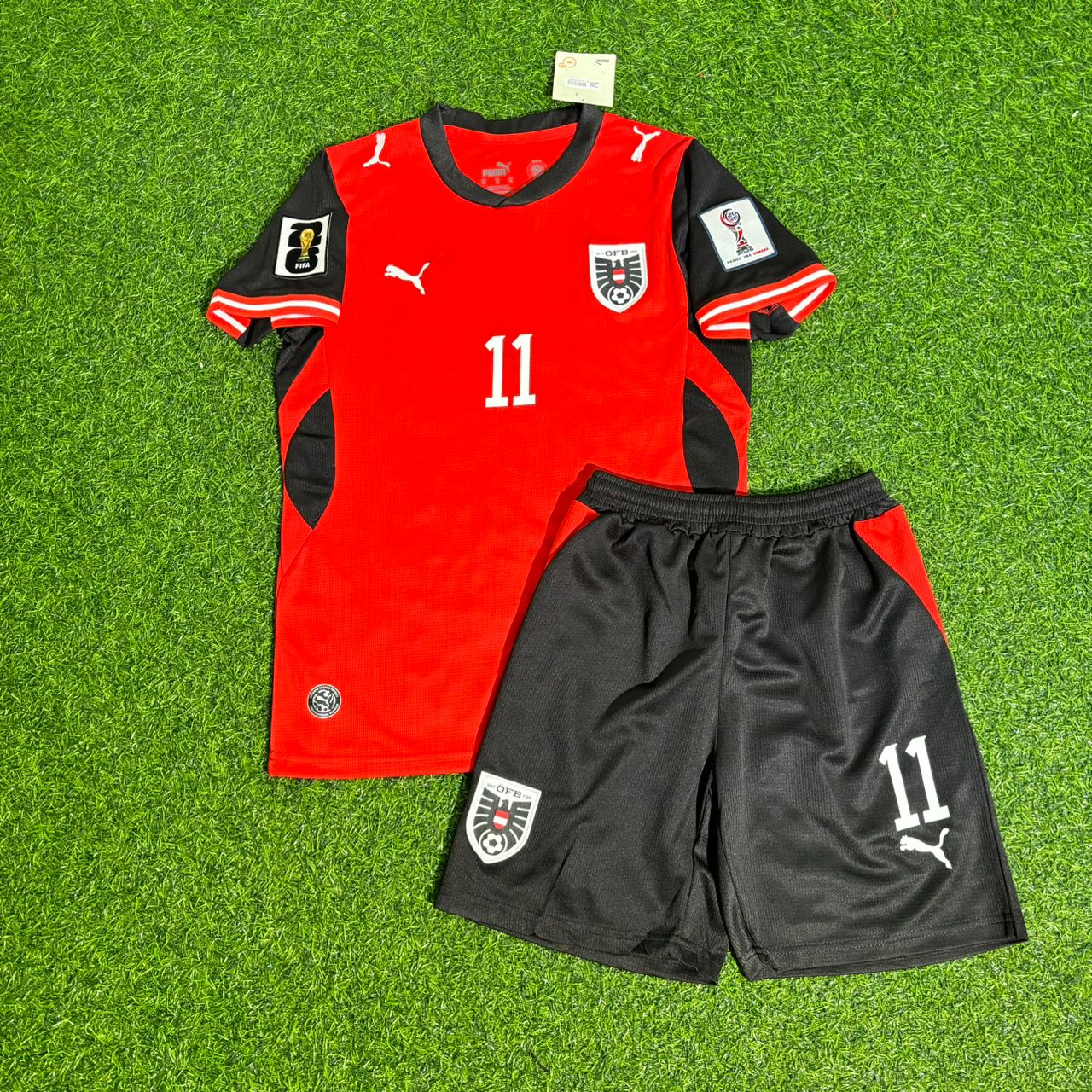Austria World Cup 2026 Michael Gregoritsch 11 Kids Football Jersey Kit