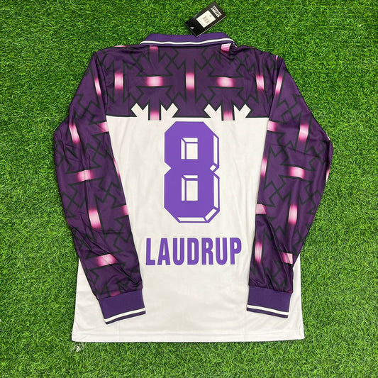 Michael Laudrup Fiorentina 92/93 Season Purple Retro Football Jersey Kit