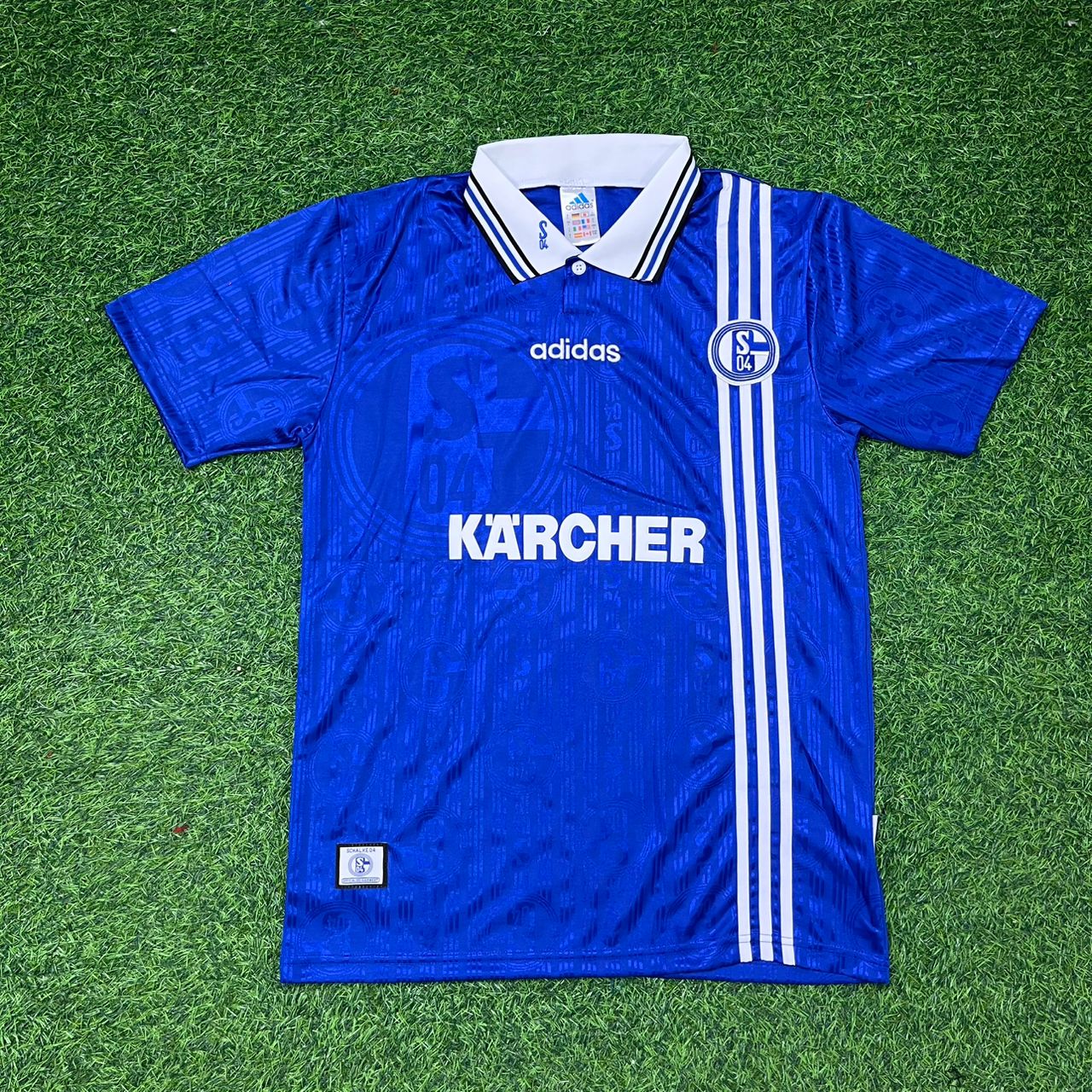 Mike Büskens Schalke 04 1996-1997 Heim Retro Fußballtrikot Jersey