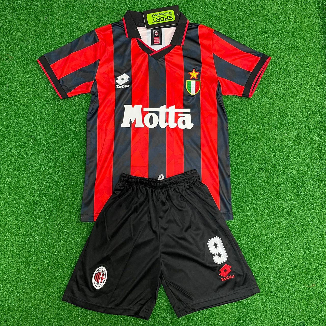 Basten Marco van Milan Retro Kids Kit – | KinderTrikot | Maillot Enfant Soccer Kit