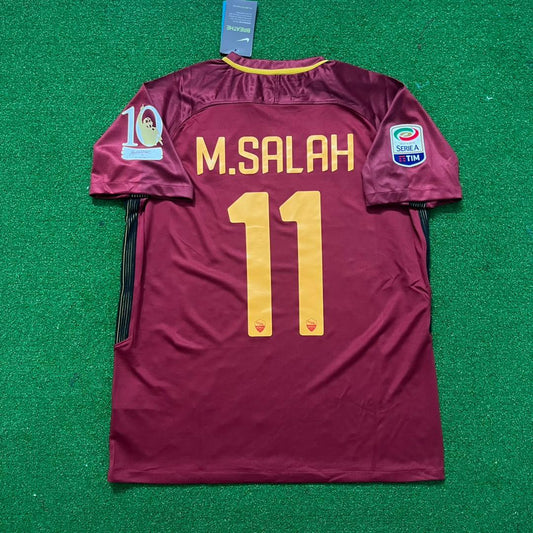 Mohamed Salah AS Roma 2016 2017 Retro Football Jersey Kit