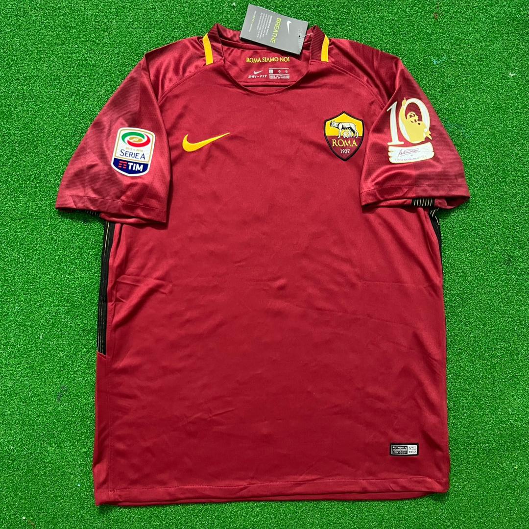 Mohamed Salah AS Roma 2016 2017 Retro Football Jersey Kit