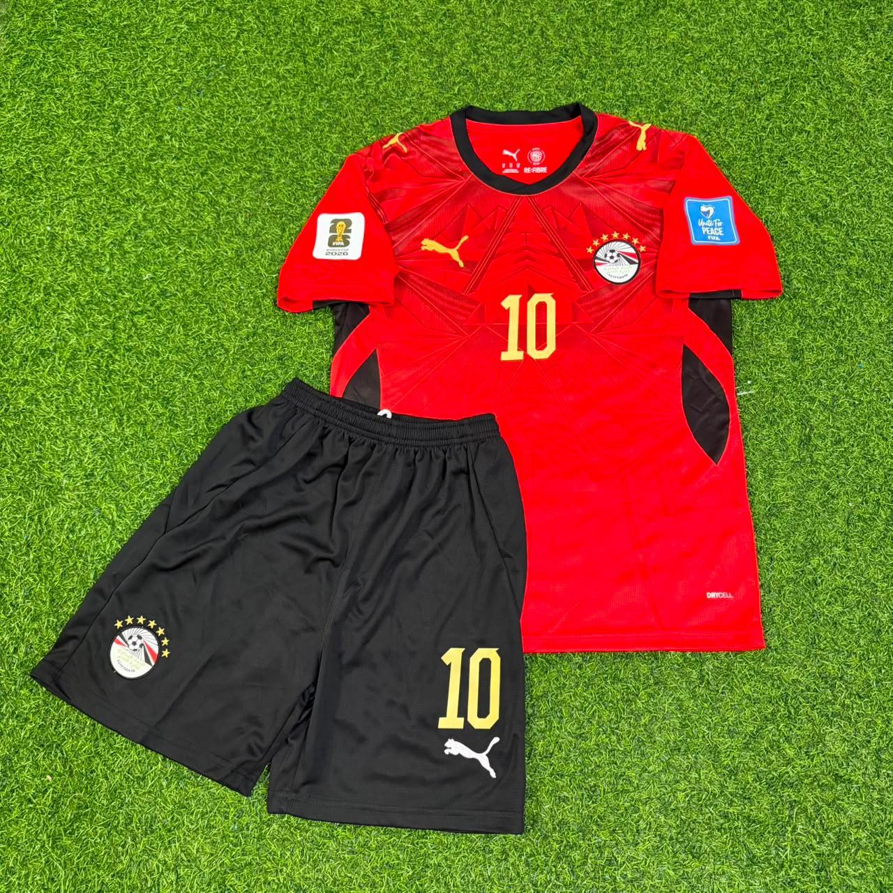Mohamed Salah Egypt 2026 World Cup Home Kids Football Jersey Paradise Edition
