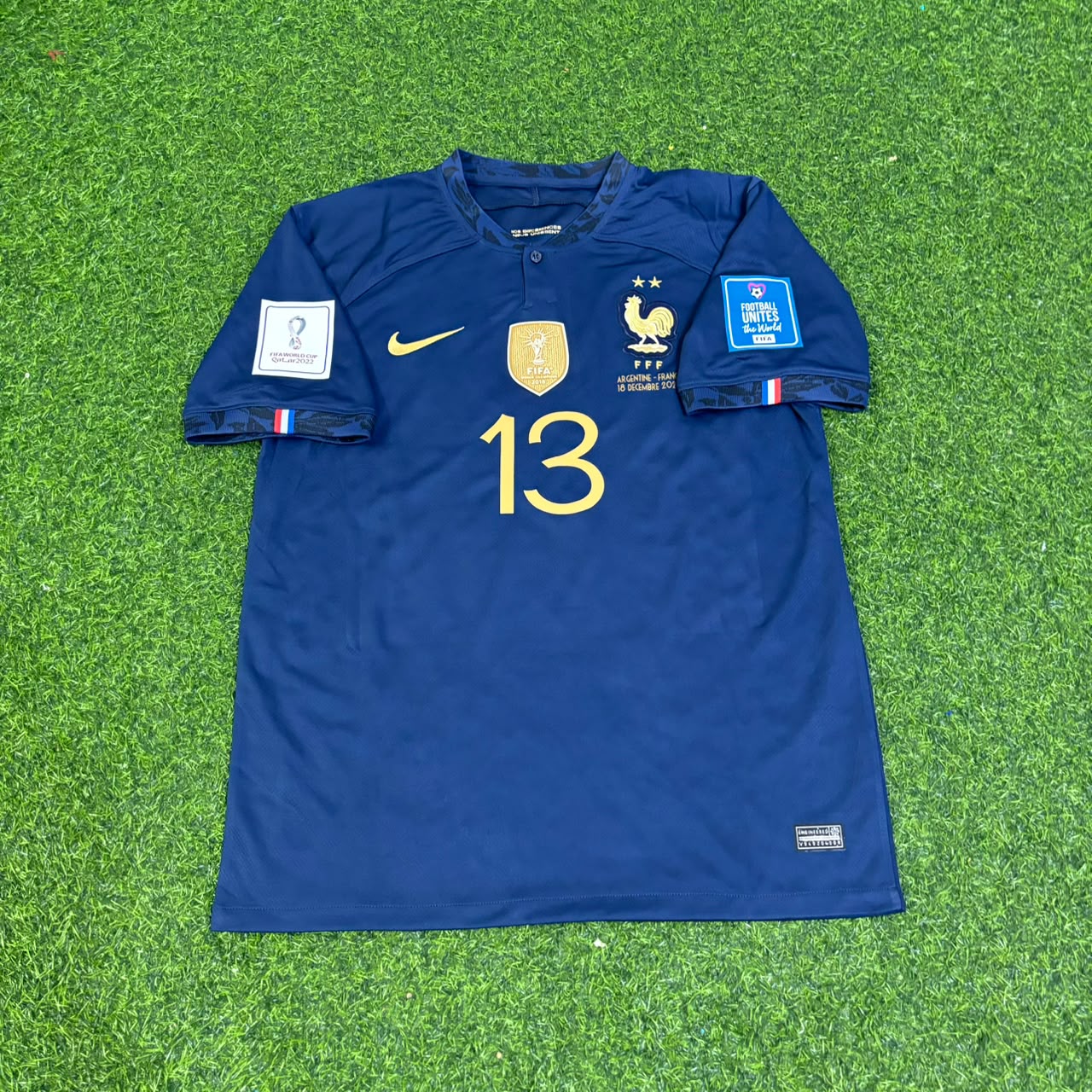 France World Cup 2022 N'Golo Kante Final Retro Football Jersey