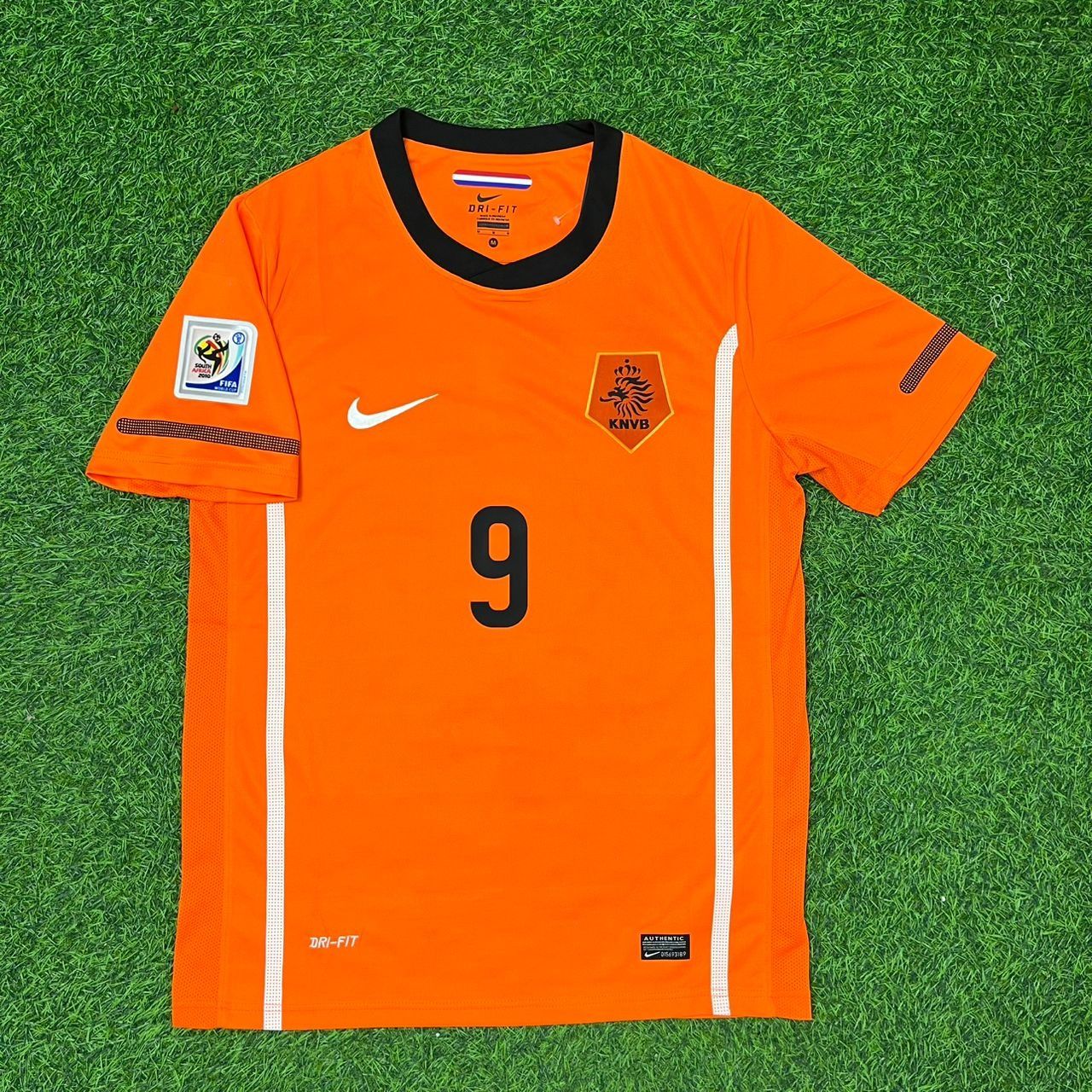 Netherlands 2010 World Cup Robin van Persie Football Jersey back view