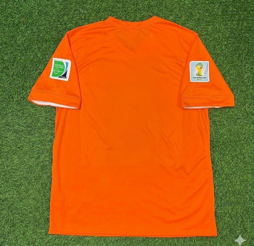 Netherlands 2014 World Cup Home Football Jersey back view