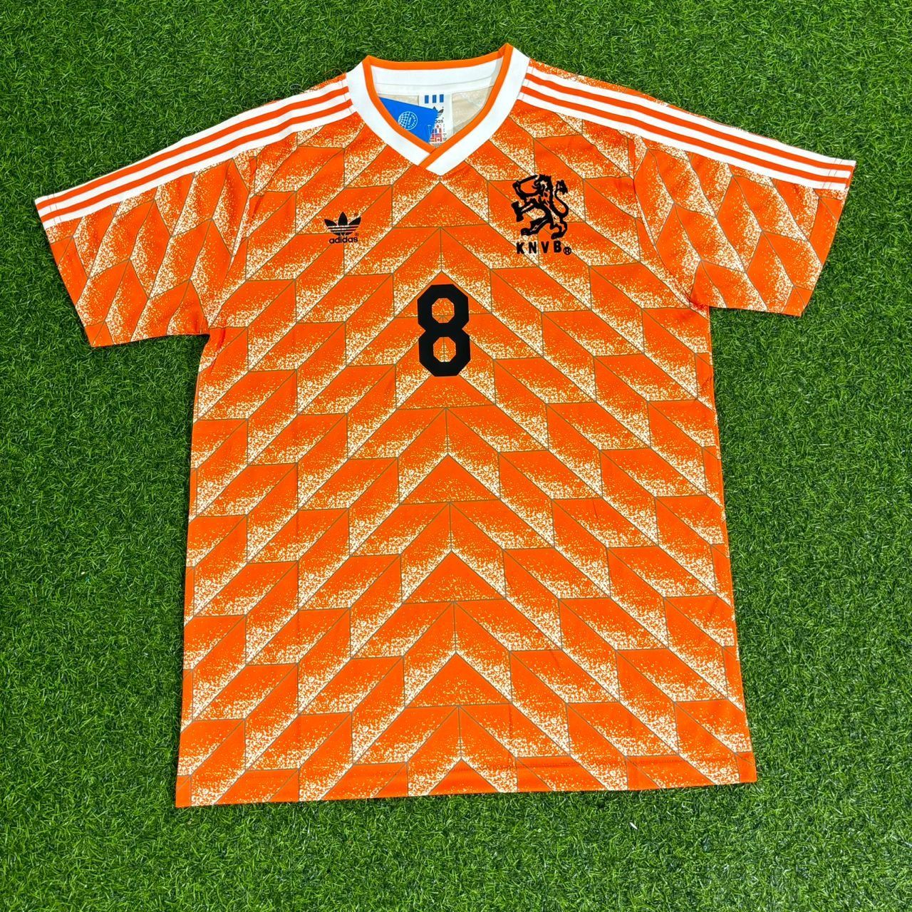 Netherlands Edgar Davids Retro Home Football Jersey back view