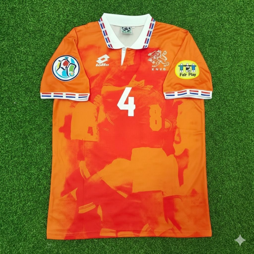 Netherlands EURO 1996 Clarence Seedorf Retro Home Football Jersey back view