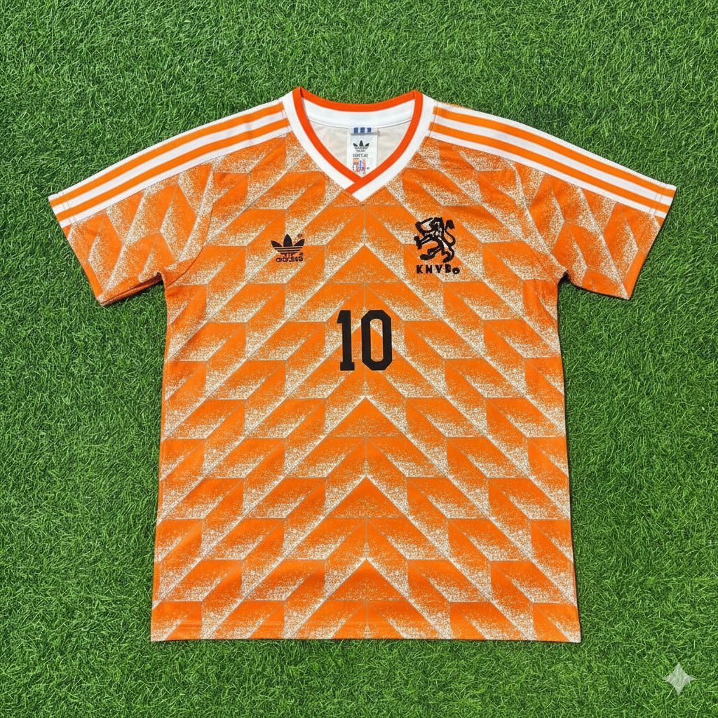 Netherlands Wesley Sneijder Retro Home Football Jersey back view