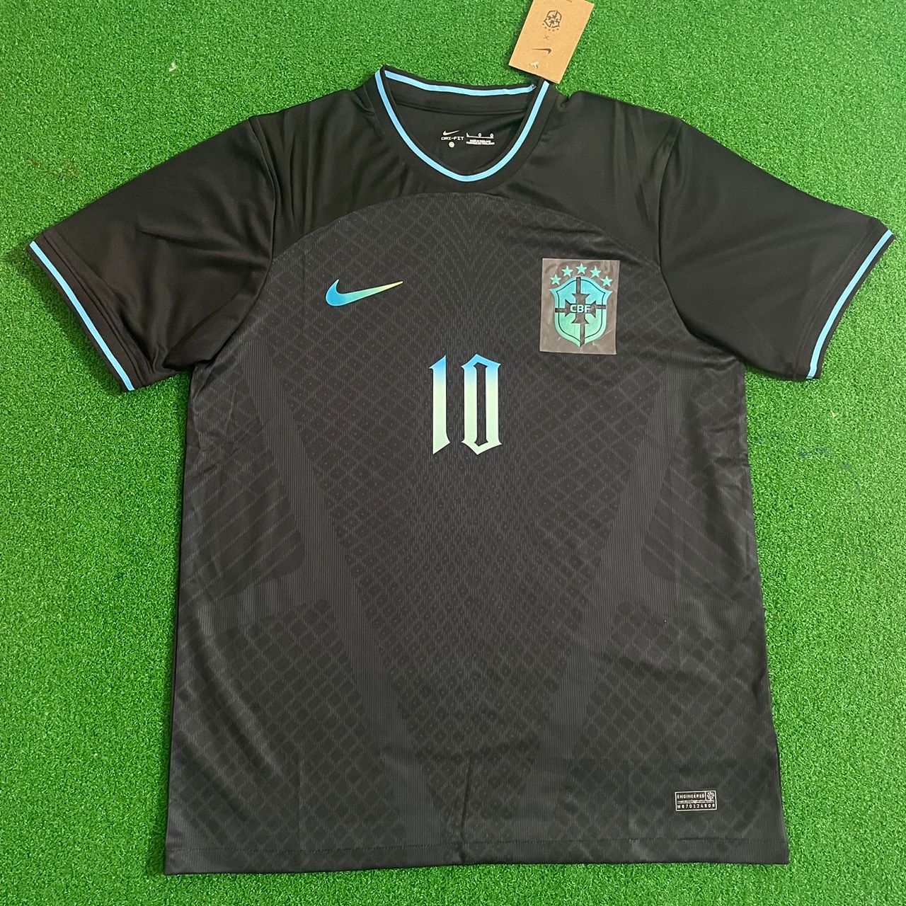 Brazil Neymar Jr Retro Football Jersey