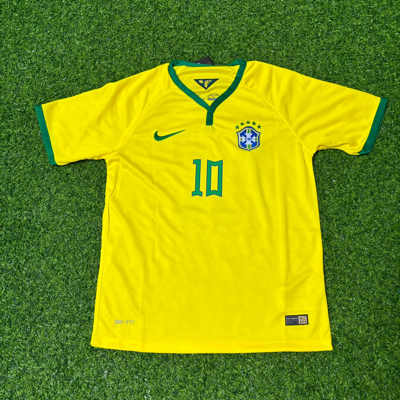 Brazil Neymar Jr #10 Retro Football Jersey Kit