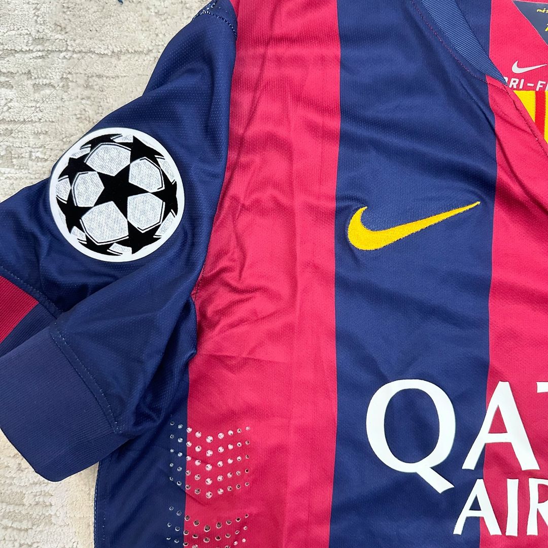 Neymar JR. Barcelona 2014/15 Champions League Final Berlin Retro Football Jersey Kit