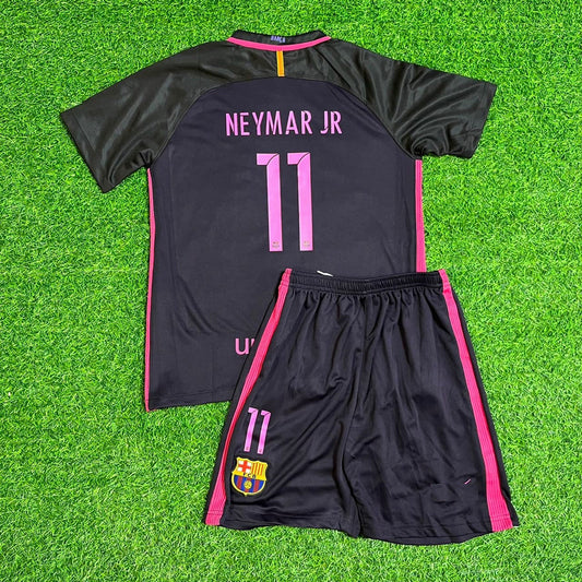 Neymar Jr Barcelona 2014/15 Retro Kids Football Jersey Kit