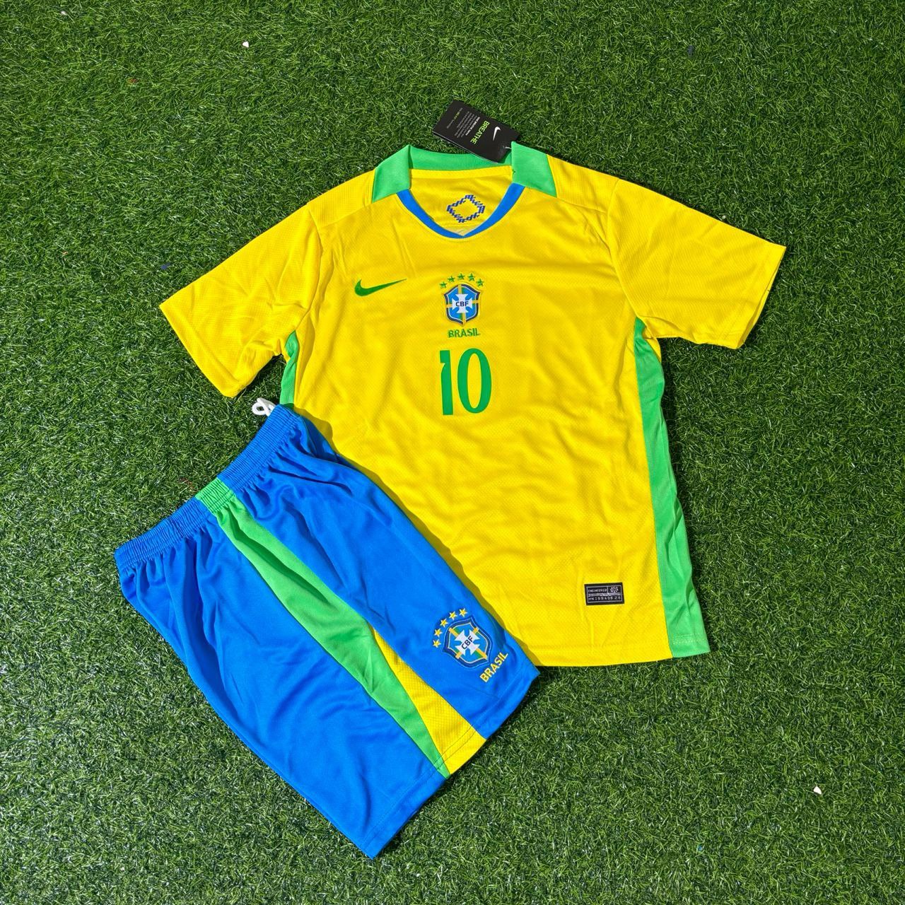 Brazil World Cup 2026 Neymar Jr Kids Football Jersey Kit