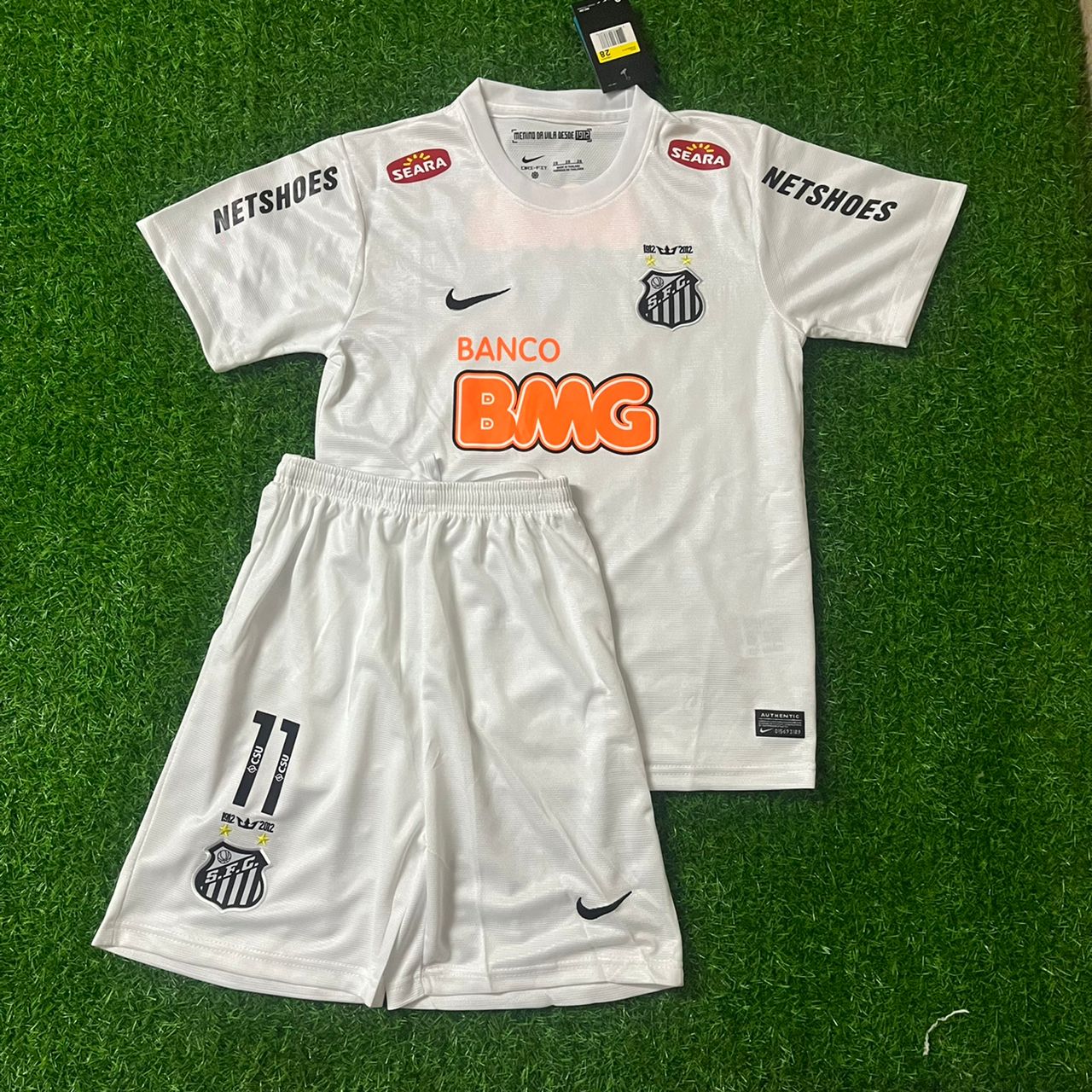 Neymar Jr Santos FC 2013 Kids Retro Football Kids Football Jersey Kit
