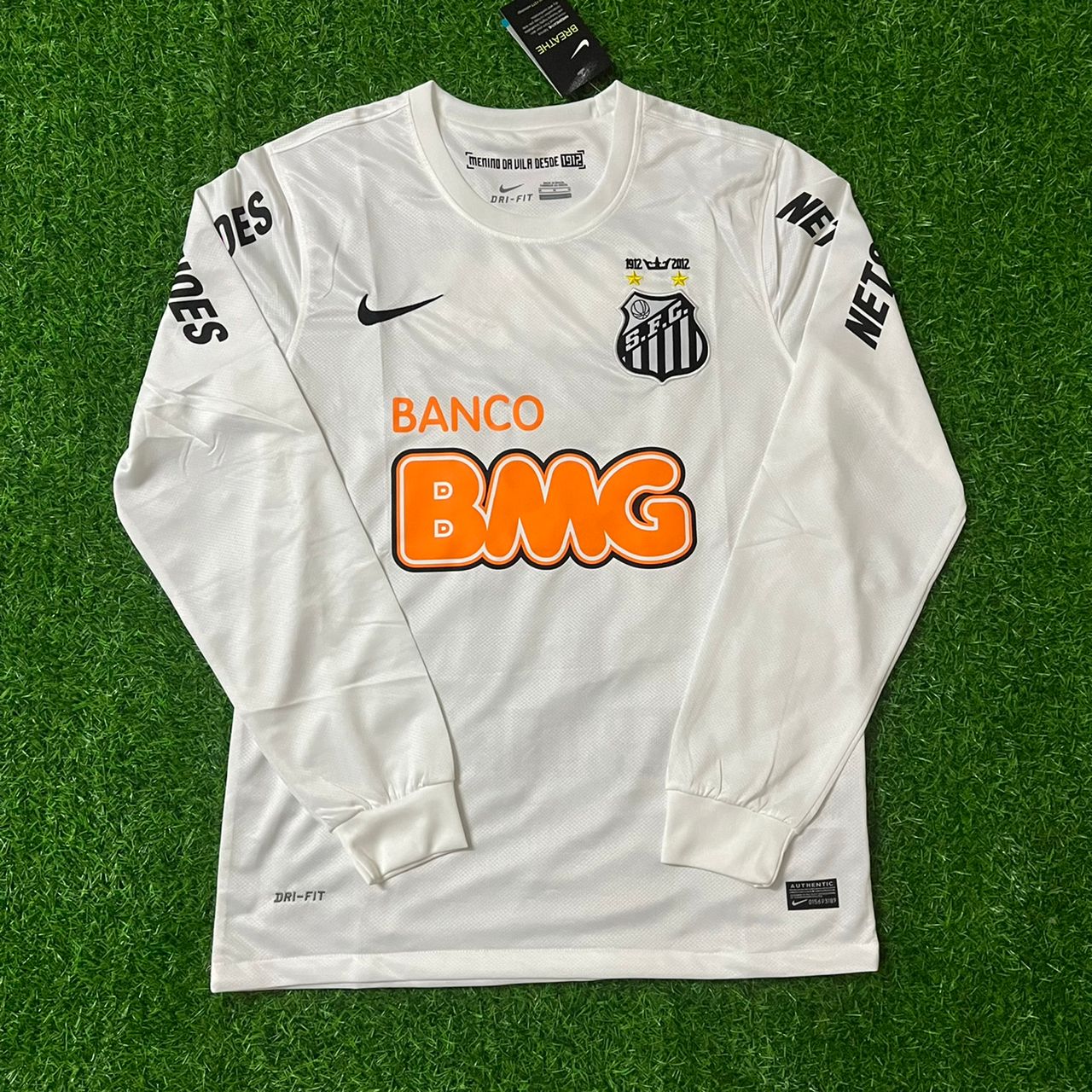 Neymar Jr Santos FC Retro Long Sleeve Football Jersey Kit