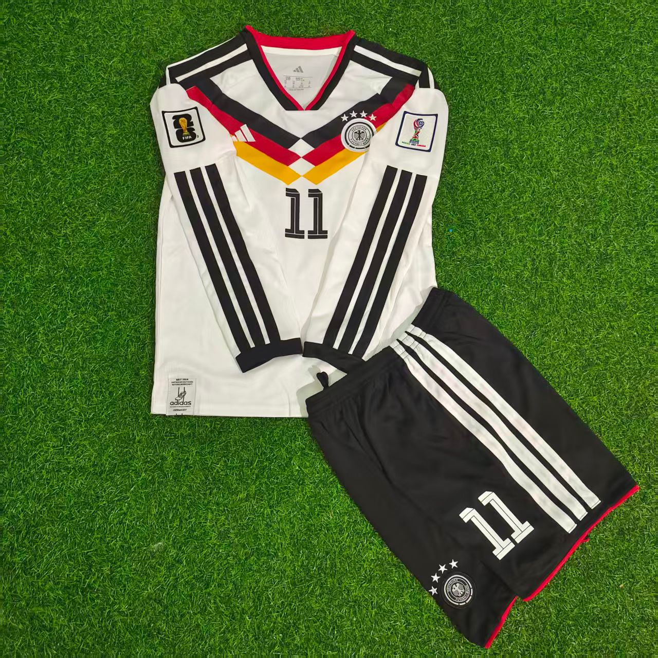 Germany 2026 Nick Woltemade Kids Long Sleeve Home Soccer Kit Football Jersey