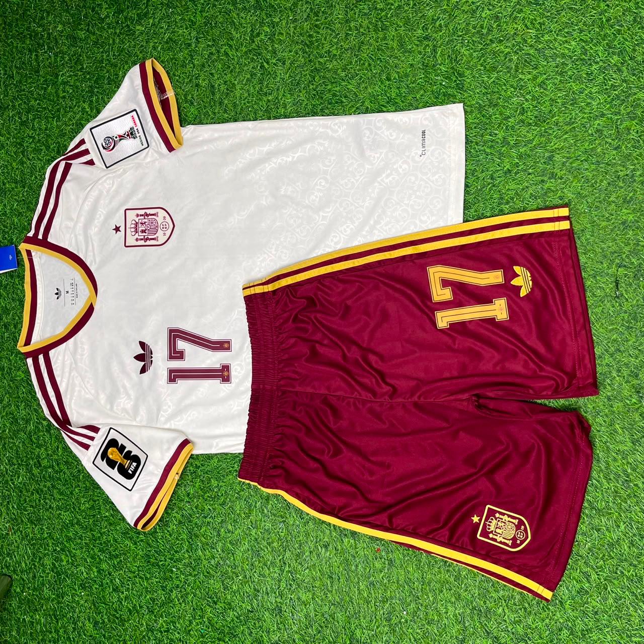 Spain World Cup 2026 Nico Williams Kids Away Football Jersey