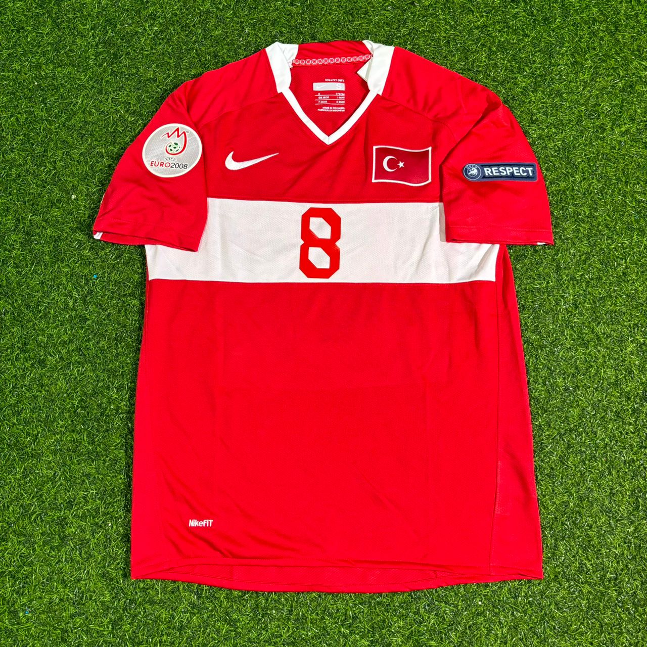 Turkey Türkiye EURO 2008 Nihat Kahveci #8 Turkey Retro Football Jersey