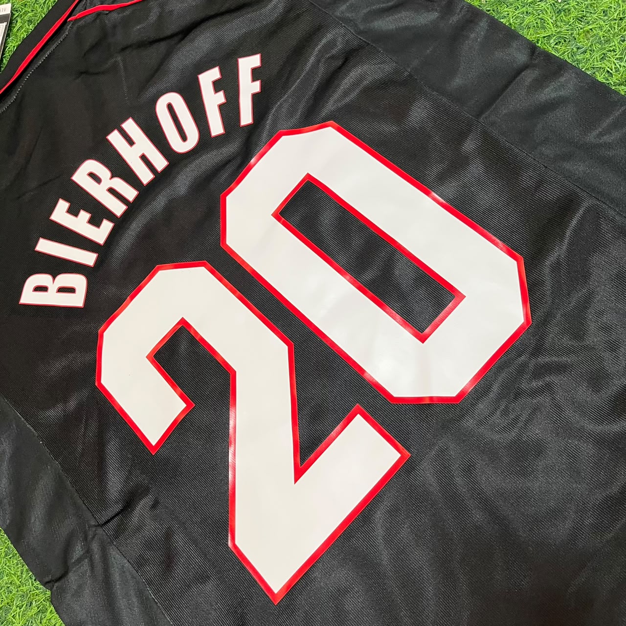 Oliver Bierhoff #20 AC Milan 1998-1999 Black Retro Football Jersey Kit