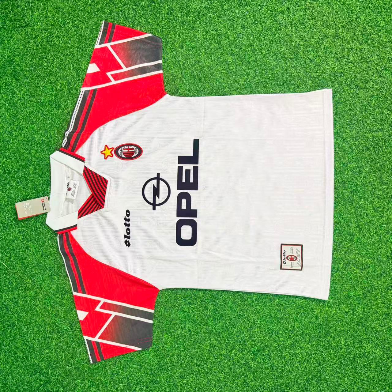 Paolo Maldini #3 AC Milan 1997 Away Retro Football Jersey Kit