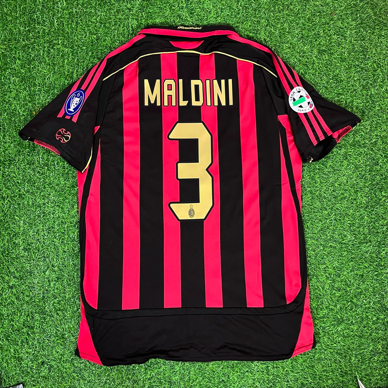 Paolo Maldini AC Milan 2006 2007 Season Retro Football Jersey Kit
