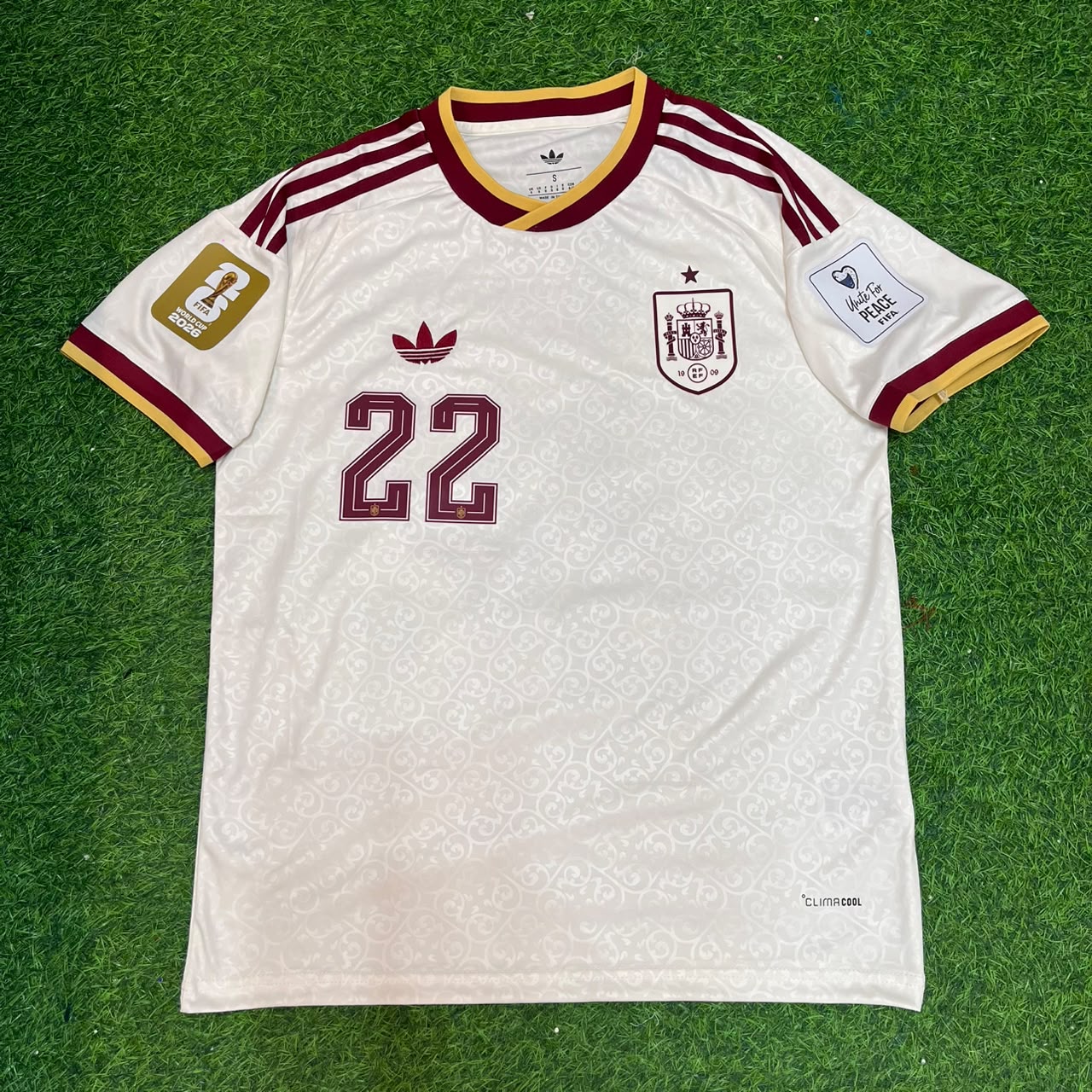 Spain World Cup 2026 Pau Cubarsí #22 Away Football Jersey