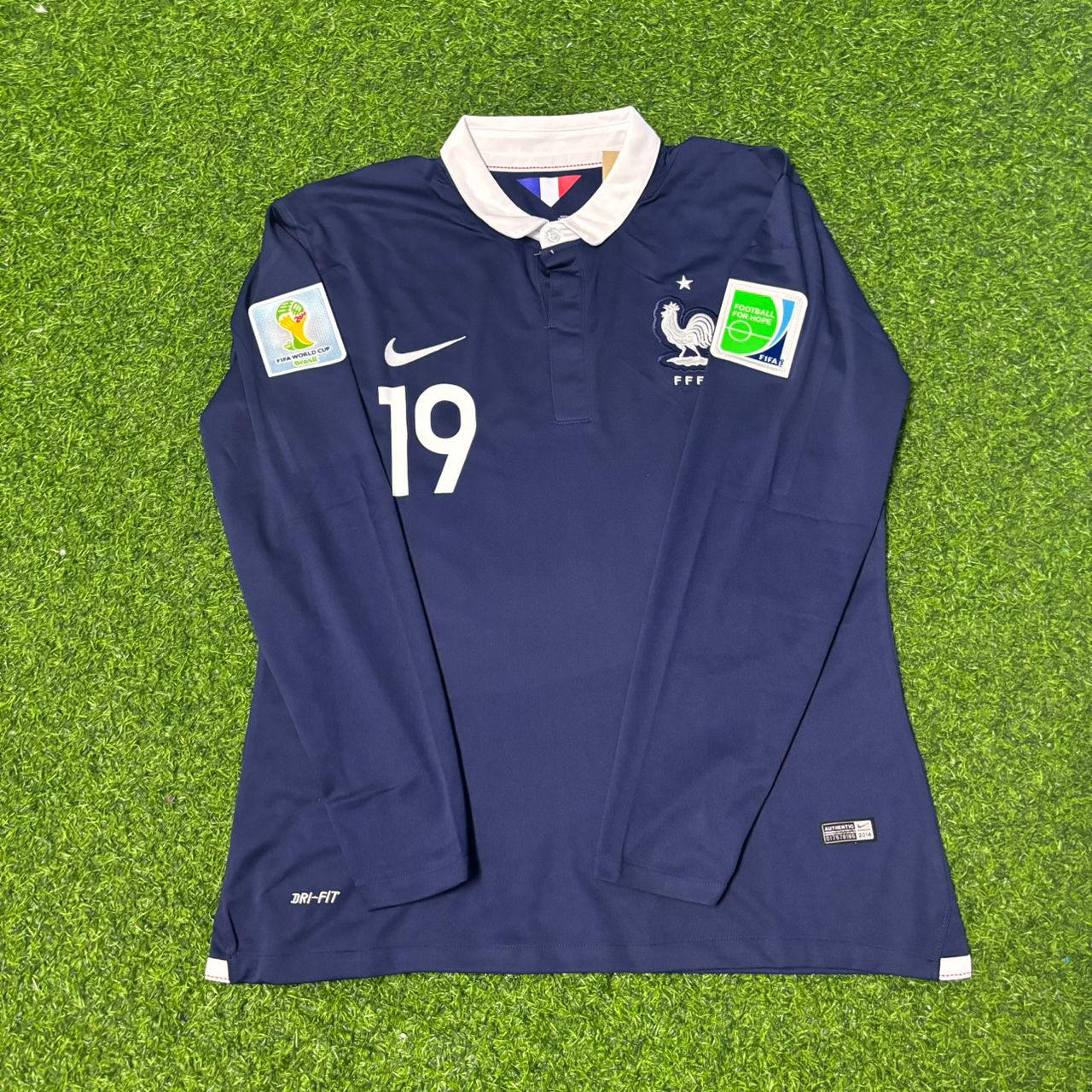 France World Cup 2014 Paul Pogba #19 Long Sleeve Football Jersey