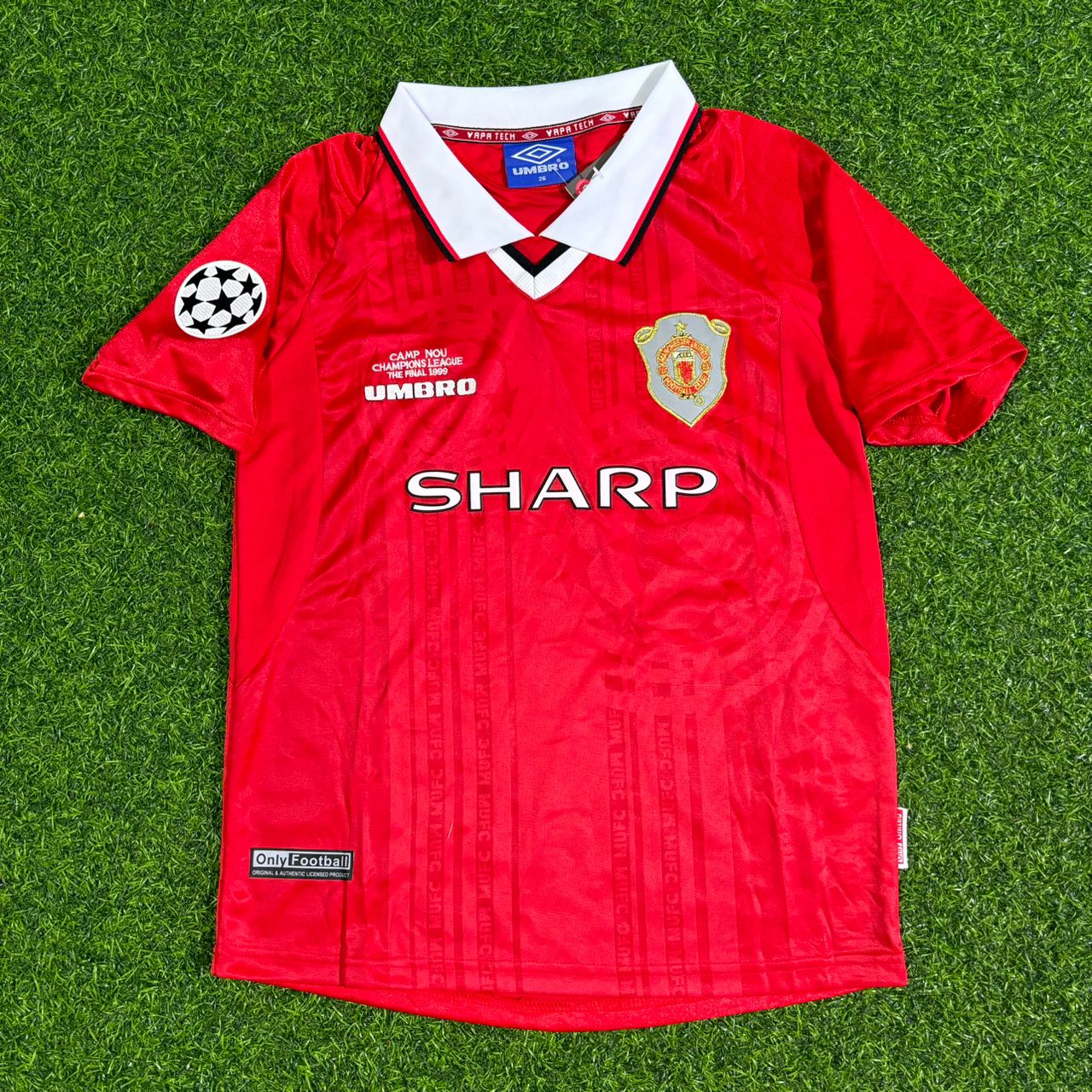 Paul Scholes Manchester United 1999 CL Final Kids Retro Football Jersey Kit