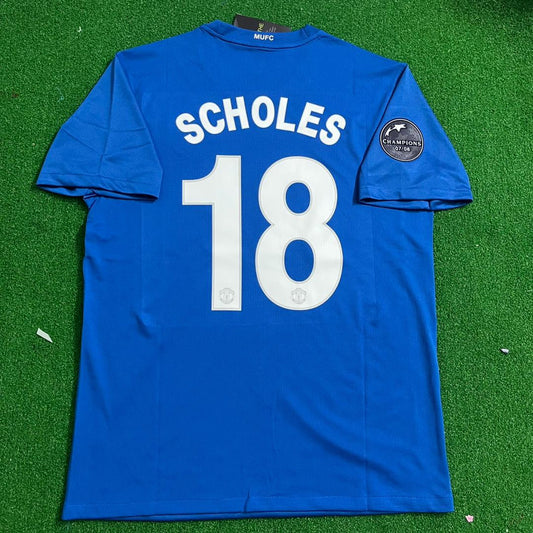 Paul Scholes Manchester United 2008 Retro Soccer Football Jersey Kit