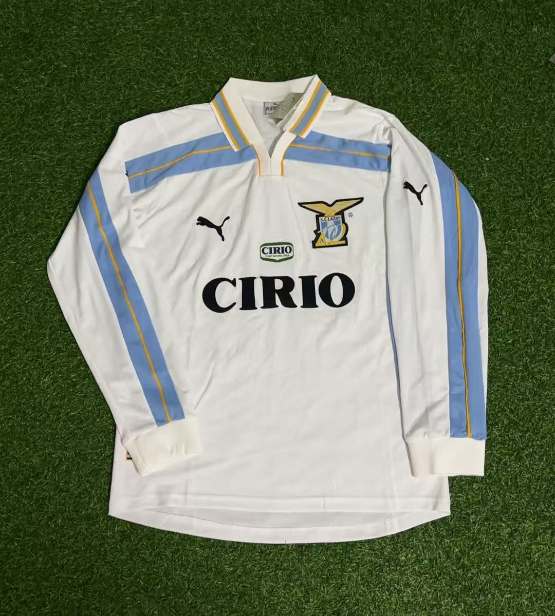 Dejan Stankovic Lazio 1999 2000 White Long Sleeve Retro Football Jersey Collection