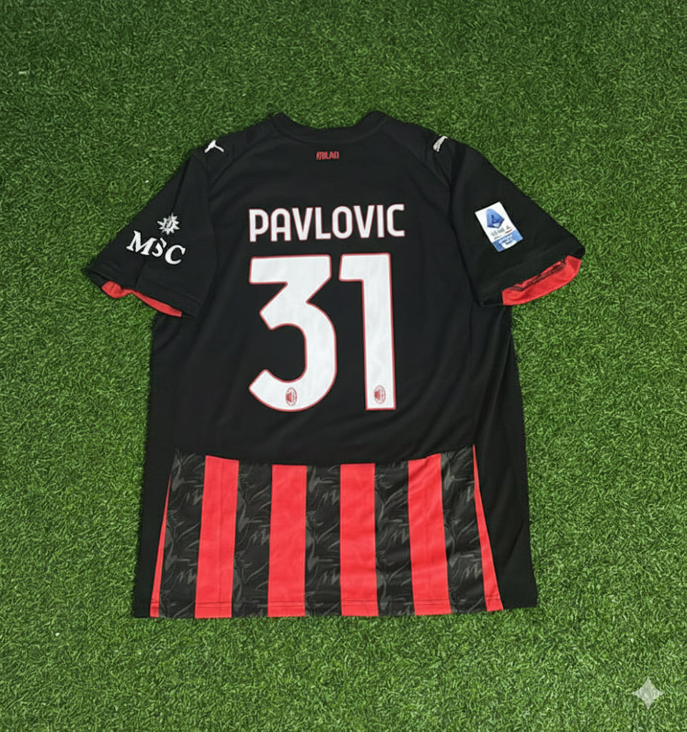 Strahinja Pavlović Ac Milan Football Jersey Kit