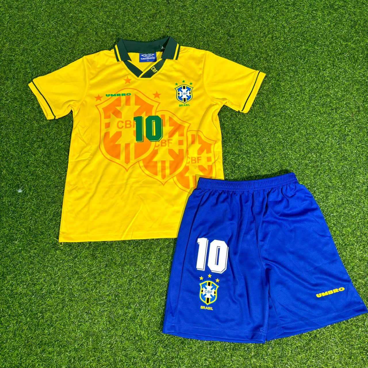 Pelé #10 Brazil World Cup Home Retro Kids Football Jersey Collection