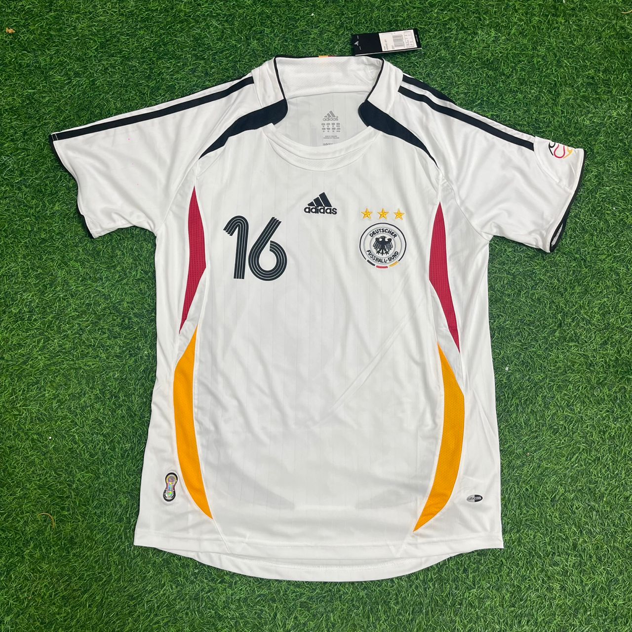 Germany World Cup 2006 Philipp Lahm Deutschland White Retro Football Jersey