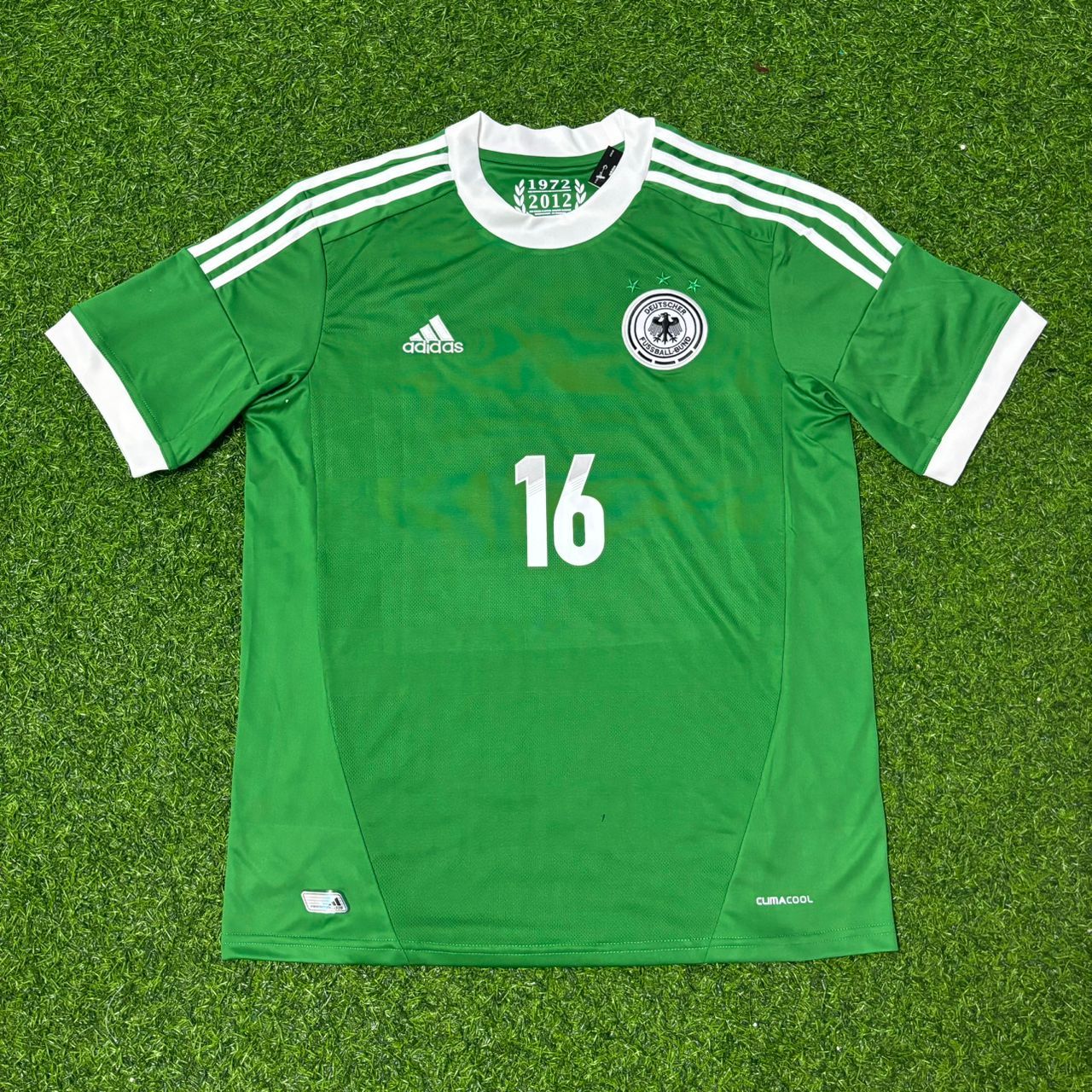 Germany EURO 2012 Philipp Lahm Green Retro Football Jersey