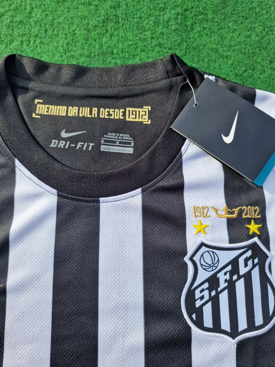 Neymar Jr Santos Fc 2009 2013 Black Kids Soccer Retro Jersey KinderTrikot