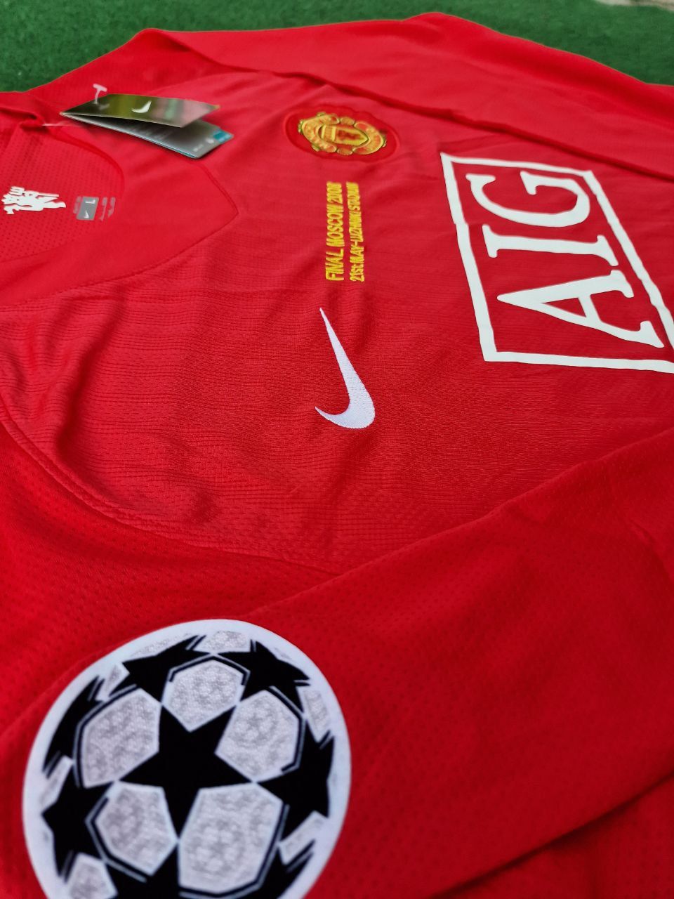 Cristiano Ronaldo Manchester United 2008 Champions Leage Final Moscow Retro Long Sleeve Jersey