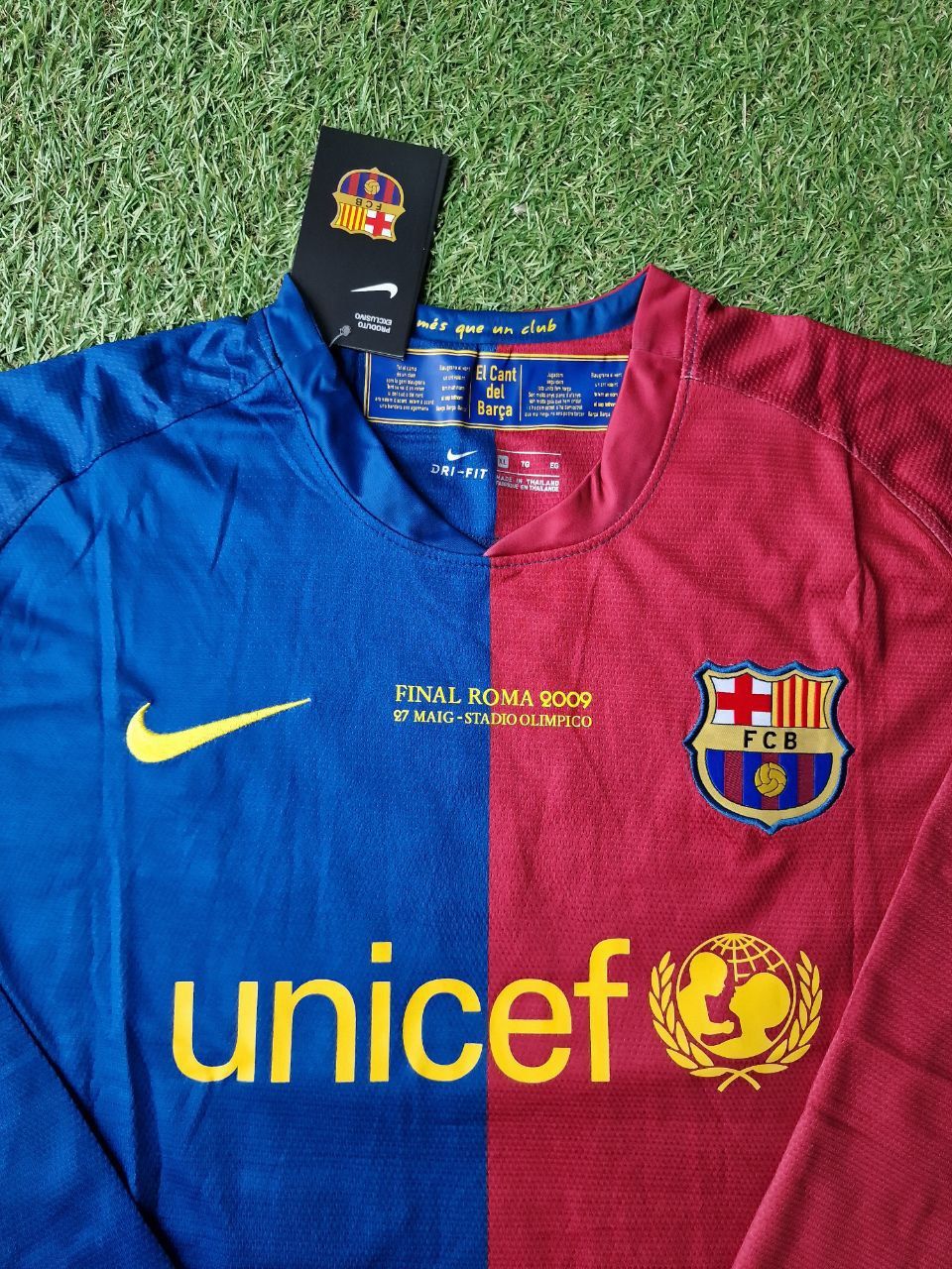 Lionel Messi Barcelona 2009 Champions League Roma Final Retro Jersey