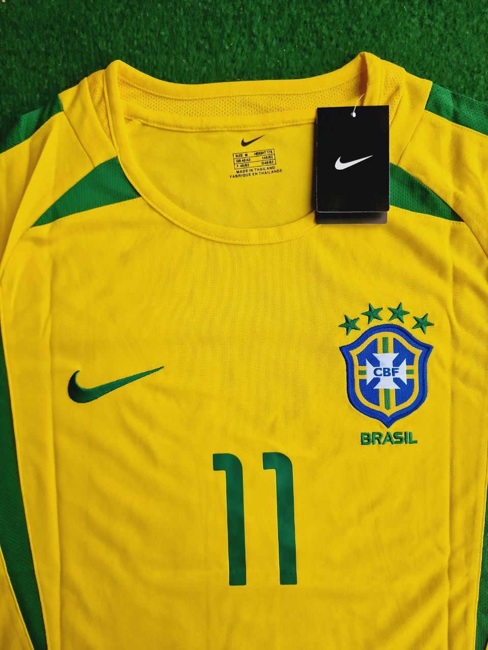 Ronaldinho Brazil 2002 World Cup Retro Football Jersey