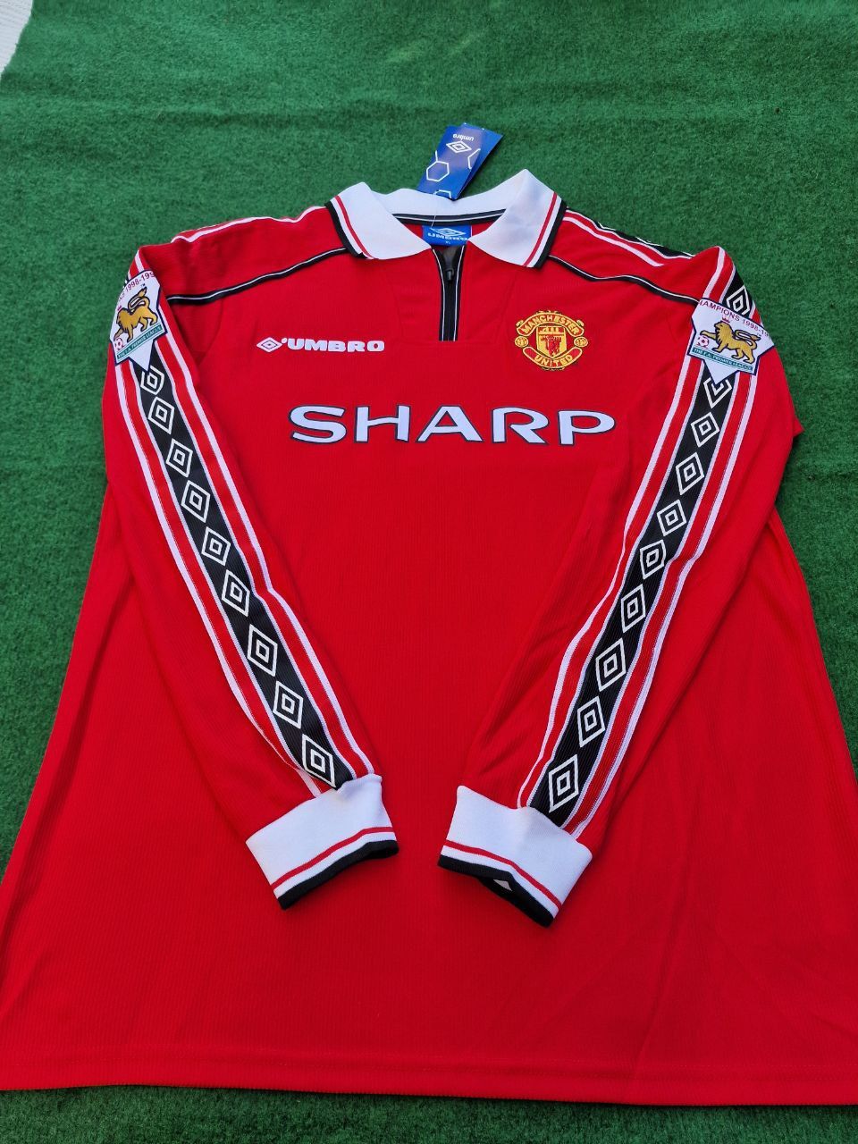 Manchester United 1999 Teddy Sheringham Red Retro Jersey Maillot Trikot Maglia