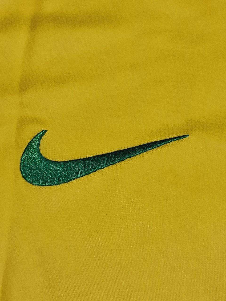 Brazil World Cup 2002 Lucio Yellow Retro Football Jersey