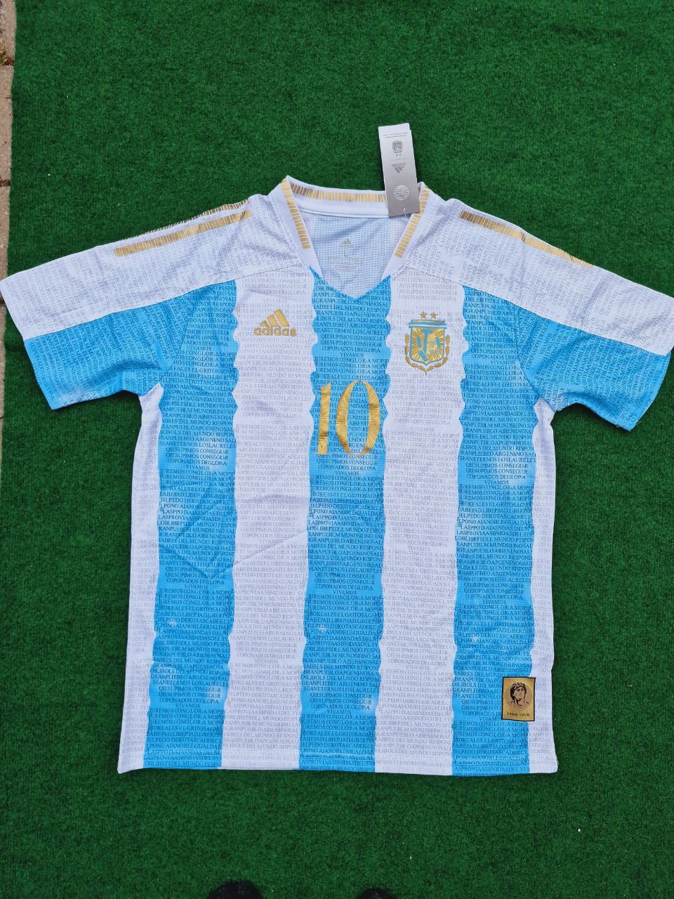 Diego Armando Maradona Argentina Commerative Anniversary Football Jersey Trikot Maillot