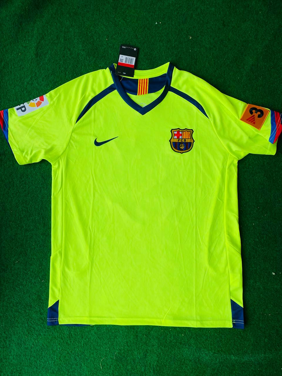 Ronaldinho Gaucho Barcelona 2005 2006 Green Yellow Retro Jersey Trikot Maillot