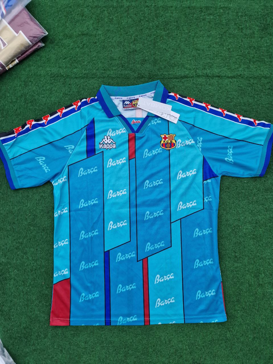 Barcelona Luis Enrique 1996 1997 Retro Football Jersey Soccer Kit